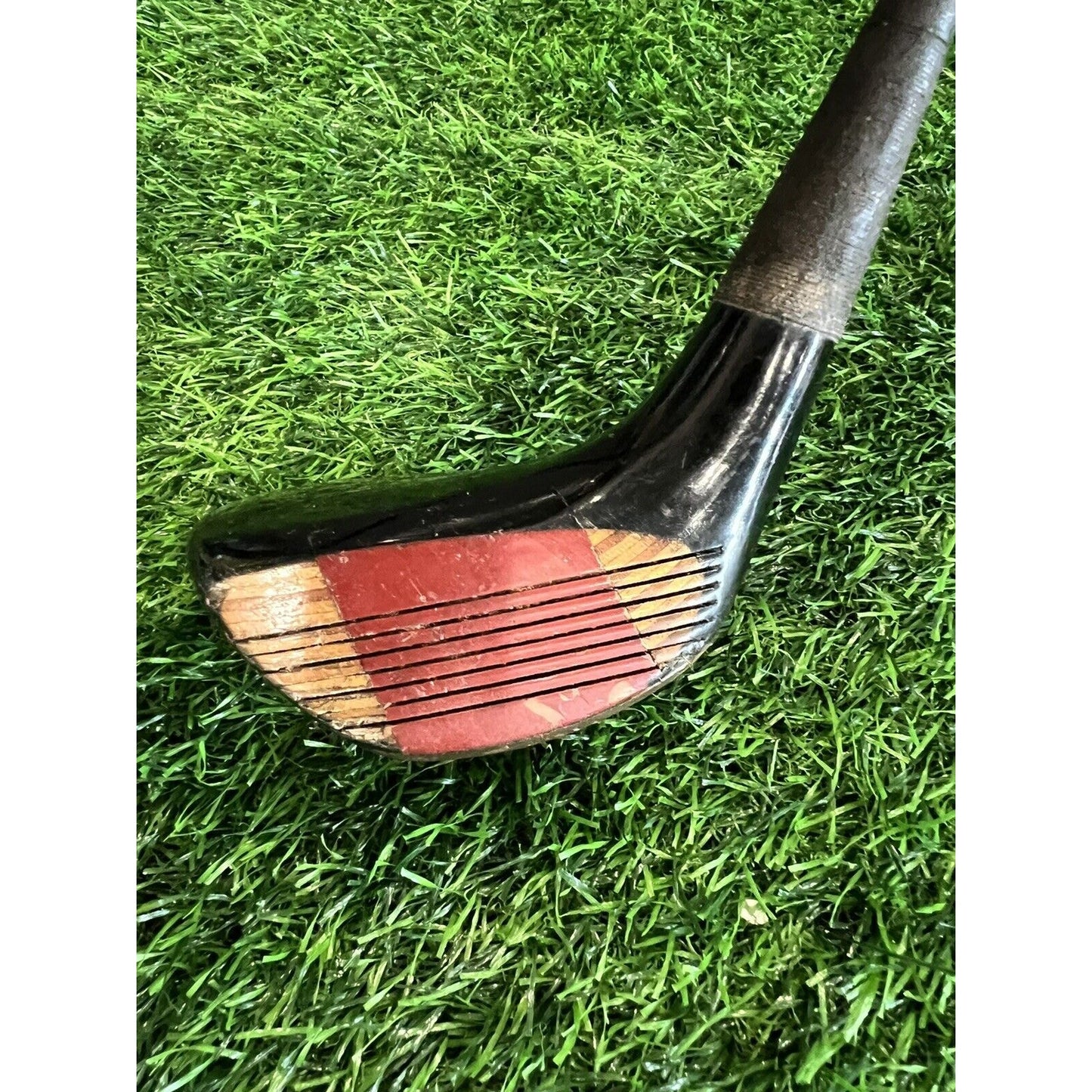 Spalding Executive 5 Wood Steel Shaft Original Grip Worn NECKS TIGHT (fw146)