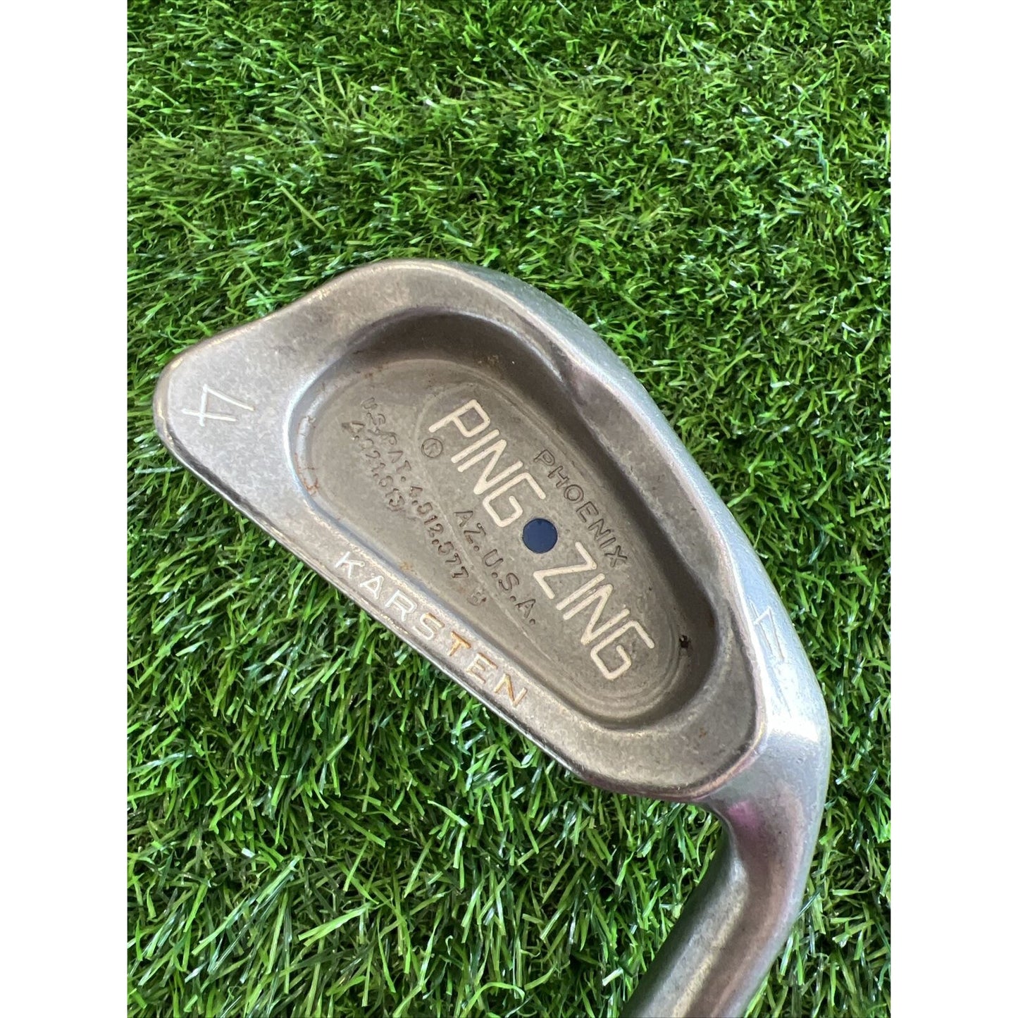 Ping Zing Blue Dot Single 4 Iron Right Handed KT-M Stiff Flex Steel Shaft (I125)