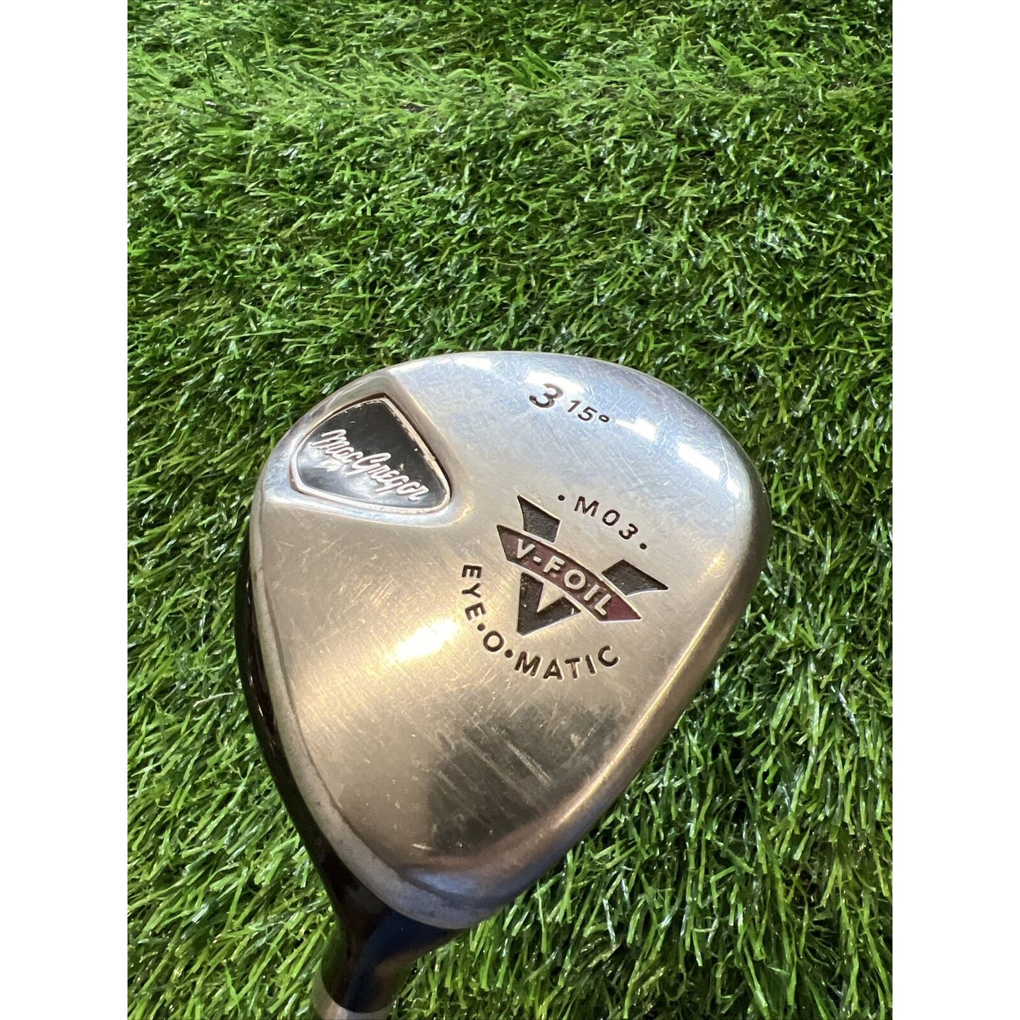 RH MacGregor V-Foil Eye-O-Matic 3 Wood 15° YS-6.1 Regular Flex Graphite (FW111)