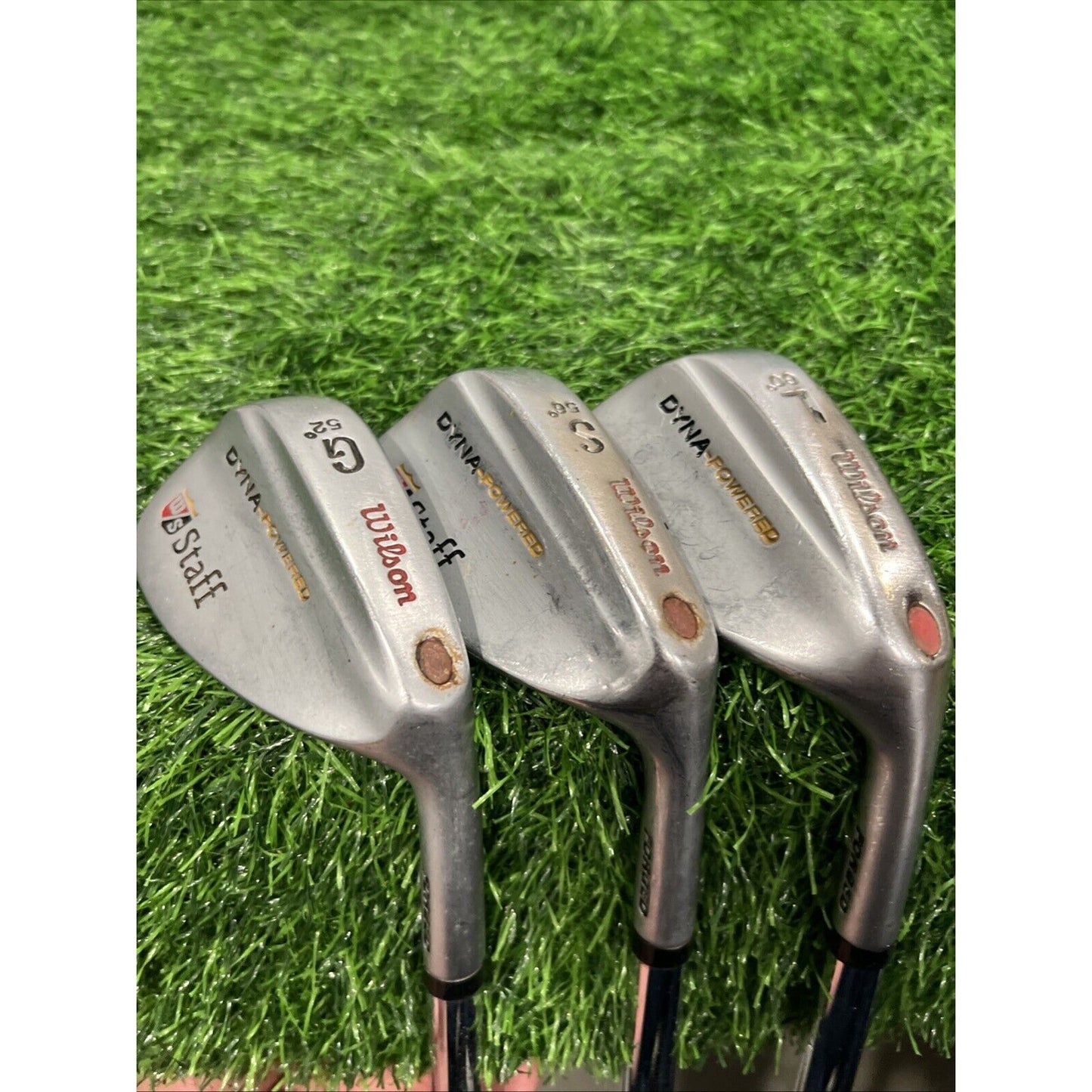 ⭐️Wilson W/S Staff Dyna-Powered Wedge SET⭐️Steel Fat Shaft 52/56/60 🔥