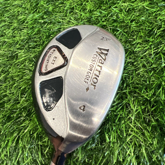 WARRIOR CUSTOM GOLF 23 DEGREE 4 HYBRID - FIRM FLEX GRAPHITE SHAFT - (H135)