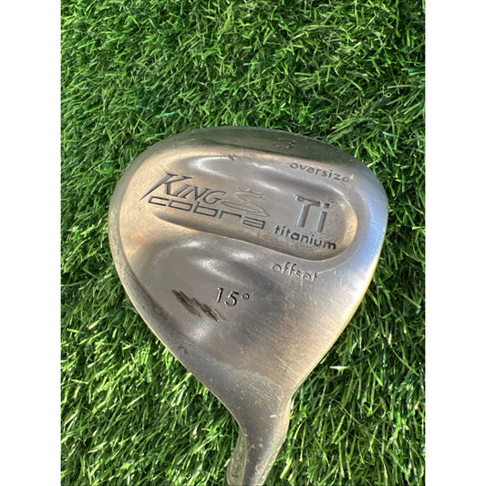 King Cobra TI Titanium 3-Wood Offset 15 Degree RH Fair Graphite Stiff Flex FW194