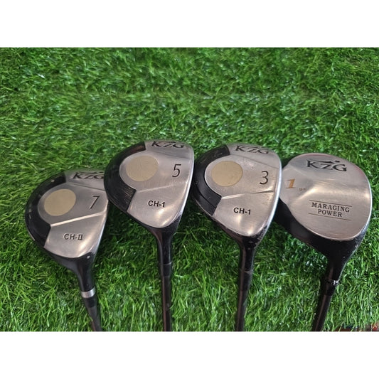 KZG Maraging Power Driver 9* + CH-II & I Wood Set 3,5&7 - 4 Clubs!
