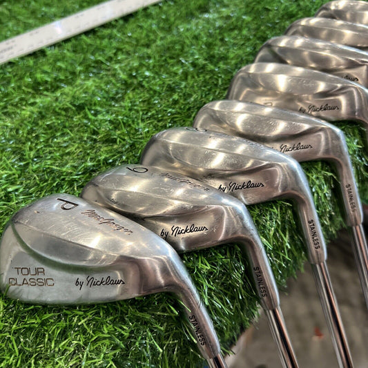 MACGREGOR TOUR CLASSIC BY NICKLAUS IRONS 3-9, PW - MAC MULTISTEP STEEL - S Flex