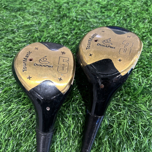TourMatic Dynapro Persimmon Wood Set 3 & 5 Woods Steel Regular Flex FW184