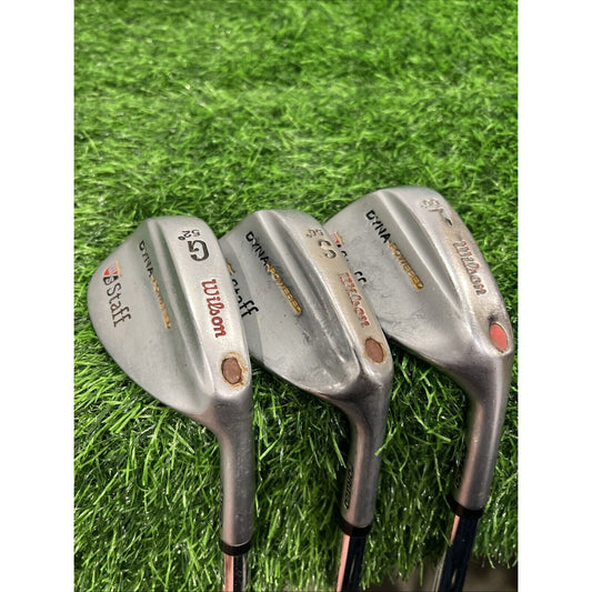 ⭐️Wilson W/S Staff Dyna-Powered Wedge SET⭐️Steel Fat Shaft 52/56/60 🔥